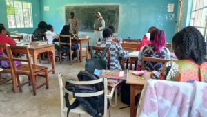 Holiday-based ECDE students during a class session at St. Jude's Technical Training College